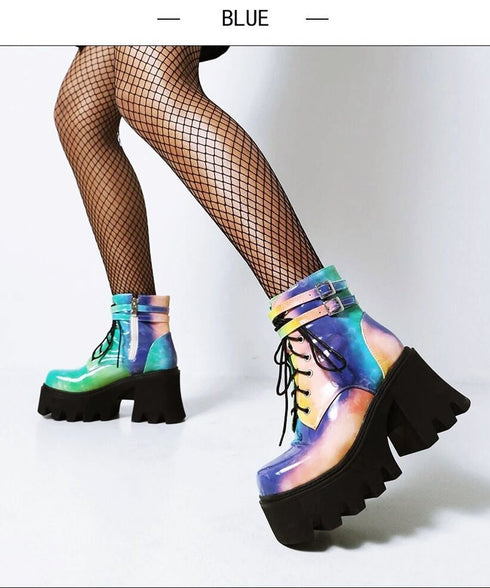 Front Lace-up Ankle Boots